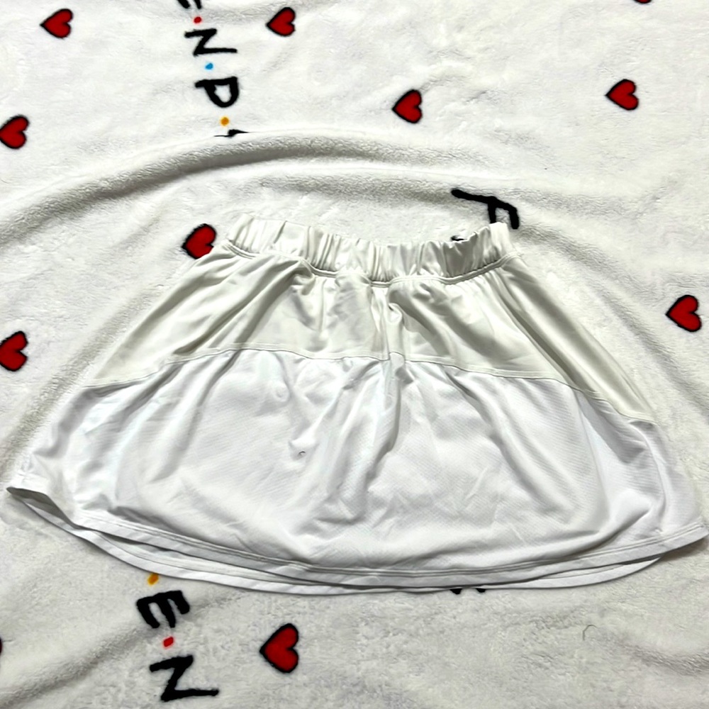 Zella Tennis Skort, White, girls 8-10